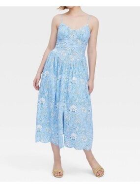 Roller Rabbit x Target Floral Drop Waist Midi A-Line Dress